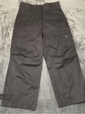 Sandro Cargo Pants Women’s 40 Black Wide-Leg Utility Trousers Y2K Oversized